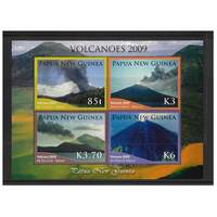 Papua New Guinea 2009 Volcanoes Mini Sheet of 4 Stamps MUH SG MS1347