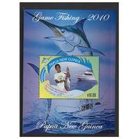 Papua New Guinea 2010 Game Fishing Mini Sheet of K10 Stamp MUH SG MS1413