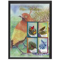 Papua New Guinea 2010 Bowerbirds Mini Sheet of 4 Stamps MUH SG MS1424