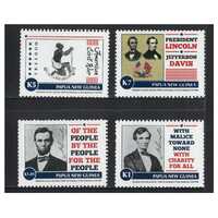 Papua New Guinea 2011 Abraham Lincoln & 150th Anniv American Civil War Set of 4 Stamps MUH SG1479/82