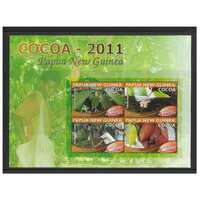 Papua New Guinea 2011 Cocoa in PNG Mini Sheet of 4 Stamps MUH SG MS1506