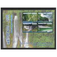 Papua New Guinea 2011 Waterfalls Mini Sheet of 4 Stamps MUH SG MS1524