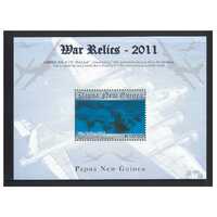 Papua New Guinea 2011 War Relics of WWII Mini Sheet of K10 Stamp MUH SG MS1537