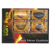 Papua New Guinea 2012 Traditional Clay Cooking Pots Mini Sheet of 4 Stamps MUH SG MS1566