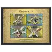 Papua New Guinea 2013 Orchids Mini Sheet of 4 Stamps MUH SG MS1635