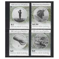 Papua New Guinea 2014 Centenary of World War I Set of 4 Stamps MUH SG1706/09