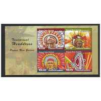 Papua New Guinea 2015 Traditional Headdress Mini Sheet of 4 Stamps MUH SG MS1799