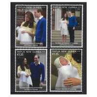 Papua New Guinea 2015 Birth of Princess Charlotte Set of 4 Stamps MUH SG1813/16