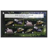Papua New Guinea 2016 Endangered Species/Pig-nosed Turtle Sheetlet of 8 Stamps MUH SG MS1862