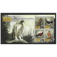 Papua New Guinea 2017 Rare Birds of PNG Sheetlet of 4 Stamps MUH