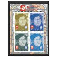 Papua New Guinea 2017 500th Anniversary Reformation Sheetlet of 4 Stamps MUH
