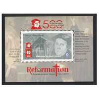 Papua New Guinea 2017 500th Anniversary Reformation Mini Sheet of K13 Stamp MUH