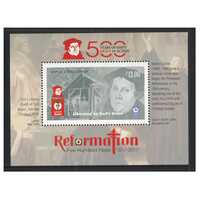 Papua New Guinea 2017 500th Anniversary Reformation Mini Sheet of K13 Stamp MUH