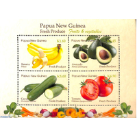Papua New Guinea 2019 Vegetables Fresh Produce/Farming Sheetlet of 4 Stamps MUH