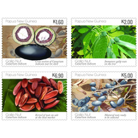 Papua New Guinea 2019 Galip Nuts - Canarium Indicum Set of 4 Stamps MUH