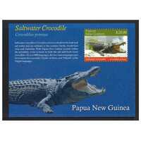 Papua New Guinea 2020 Saltwater Crocodiles Mini Sheet MUH