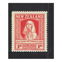 New Zealand 1929 Health Issue Anti-Tuberculosis Fund 1d+1d Stamp MUH SG544