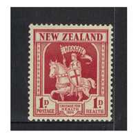 New Zealand 1934 Health Issue Crusader 1d+1d Carmine Stamp MUH SG555