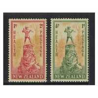 New Zealand 1945 Health Issue Peter Pan Statue Set/2 Stamps MUH SG665/66