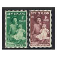 New Zealand 1950 Health Issue QEII & Prince Charles Set/2 Stamps MUH SG701/02