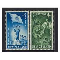 New Zealand 1953 Health Issue Girl Guides/Boy Scouts Set/2 Stamps MUH SG719/20
