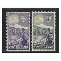 New Zealand 1954 Health Issue Young Climber & Mt Aspiring/Everest Set/2 Stamps MUH SG737/38