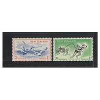 New Zealand 1957 Health Issue Life Savers Set/2 Stamps MUH SG761/62