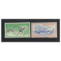 New Zealand 1957 Health Issue Life Savers Wmk Upright Set of 2 Stamps MUH SG762c
