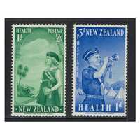 New Zealand 1958 Health Issue Girl's Cadet/Boy's Bugler Set of 2 Stamps MUH SG764/65