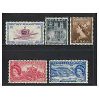 New Zealand 1953 (SG714/18) QE Coronation Set of 5 Stamps MUH 