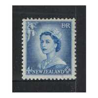 New Zealand 1954 (SG728) Queen Elizabeth II 4d Blue Stamp MUH