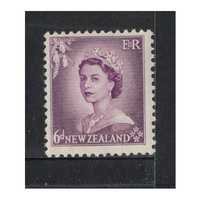 New Zealand 1954 (SG729) Queen Elizabeth II 6d Purple Stamp MUH