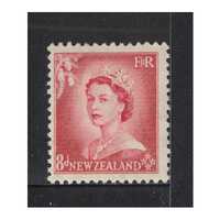 New Zealand 1954 (SG730) Queen Elizabeth II 8d Carmine Stamp MUH