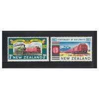 New Zealand 1963 (SG818/19) Railway Centenary Set of 2 Stamps MUH