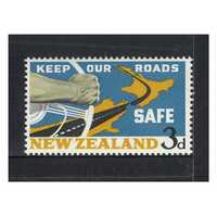 New Zealand 1964 (SG821) Road Safety Campaign 3d Stamp MUH