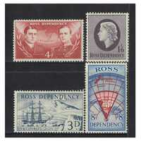 Ross Dependency 1957 (SG1/4) Pre Decimal Definitives Set of 4 Stamps MUH