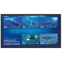 Ross Dependency 2010 (SG125 MS) Whales of the Southern Ocean Mini Sheet of 5 Stamps MUH