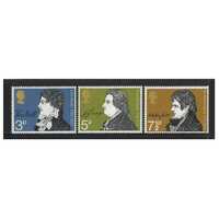 Great Britain 1971 Literary Anniversary 2nd Series Set of 3 Stamps SG884/86 MUH