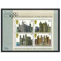 Great Britain 1978 British Architeture 4th Series/Historic Buildings Mini Sheet of 4 Stamps SG MS1058 MUH