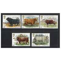 Great Britain 1984 British Cattle Set of 5 Stamps SG1240/44 MUH