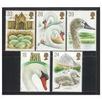 Great Britain 1993 600th Anniv of Abbotsbury Swannery Set of 5 Stamps SG1639/43 MUH