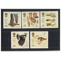 Great Britain 1996 50th Anniv of the Wildfowl & Wetlands Trust/Birds Paintings Set of 5 Stamps SG1915/19 MUH