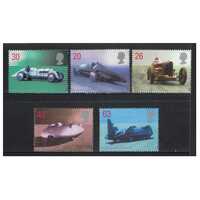 Great Britain 1998 British Land Speed Record Holders Set of 5 Stamps SG2059/63 MUH