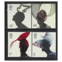 Great Britain 2001 Fashion Hats Set of 4 Stamps SG2216/19 MUH