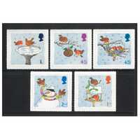 Great Britain 2001 Christmas/Robins Set of 5 Self-adhesive Stamps SG2238/42 MUH