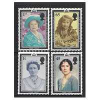 Great Britain 2002 Queen Elizabeth the Queen Mother Commemoration Set of 4 Stamps SG2280/83 MUH