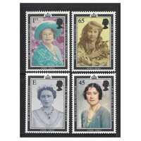 Great Britain 2002 Queen Elizabeth the Queen Mother Commemoration Set of 4 Stamps SG2280/83 MUH