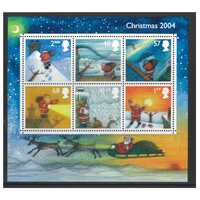 Great Britain 2004 Christmas Mini Sheet of 6 Stamps SG MS2501 MUH