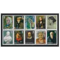 Great Britain 2006 150th Anniversary of National Portrait Gallery London Set of 10 Stamps SG2640/49 MUH 