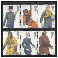 Great Britain 2008 Military Uniforms 2nd Series/RAF Uniforms Set of 6 Stamps SG2862/67 MUH 